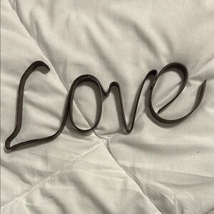 Brown Metal Love Wall Decor